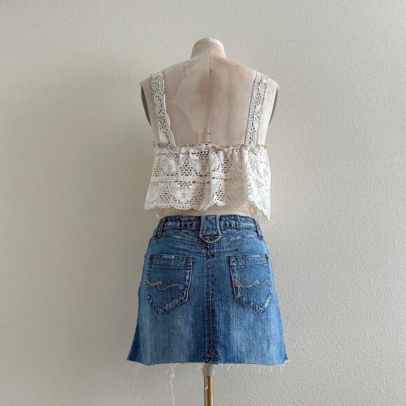 Handmade cream crochet tank top - Picture 4 of 7